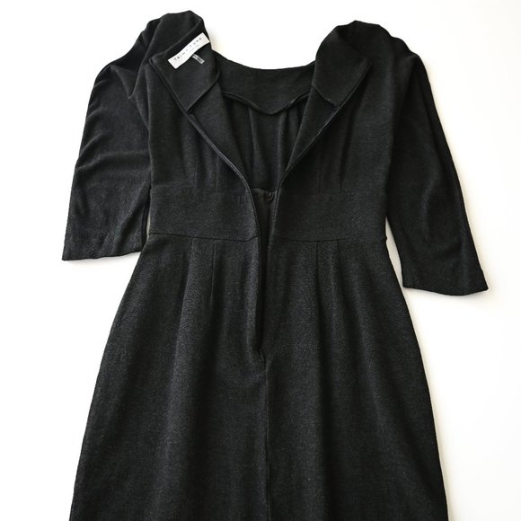 TRINA TURK LA Charcoal Grey Heather Knit Dress - Size 0 - Picture 7 of 9